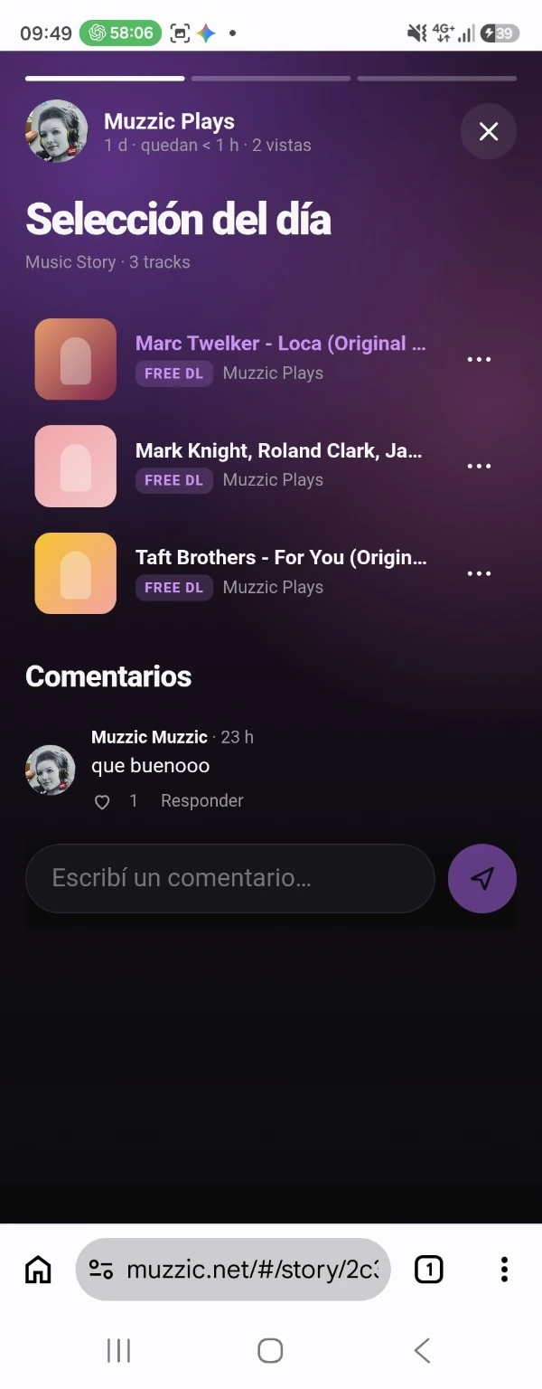 Historia musical con selección del día y comentarios