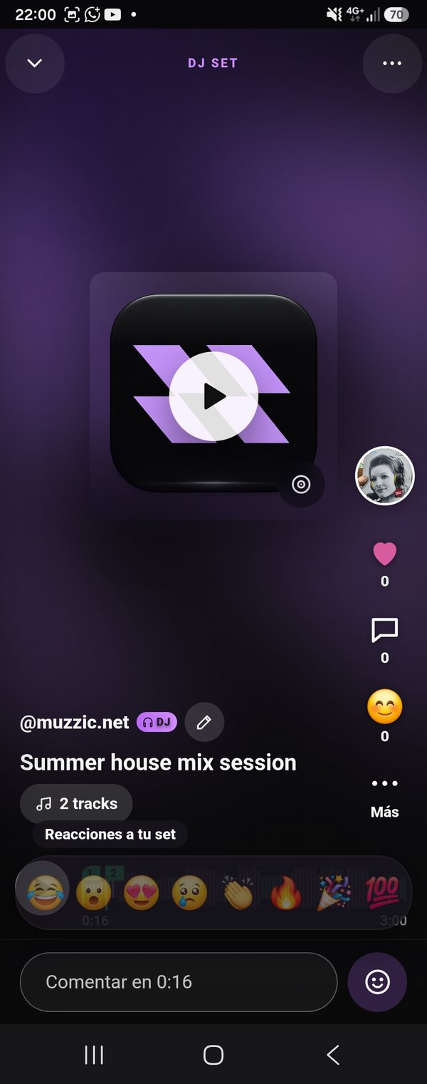 Reacciones al Live Set y comentarios en un momento de la música